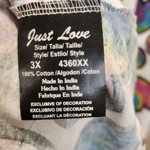 JUST LOVE Hearts printed comfy day dress camisole plus size 3X NWT - Picture 9 of 10